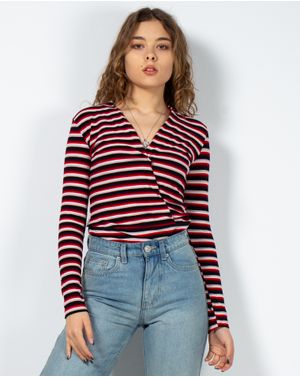 Body cu decolteu si maneca lunga 22AVI35016