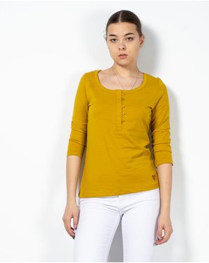 Bluza din bumbac cu maneca trei sferturi 22BRA01294