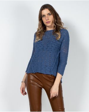 Pulover tricotat cu maneca trei sferturi 23DOV01016