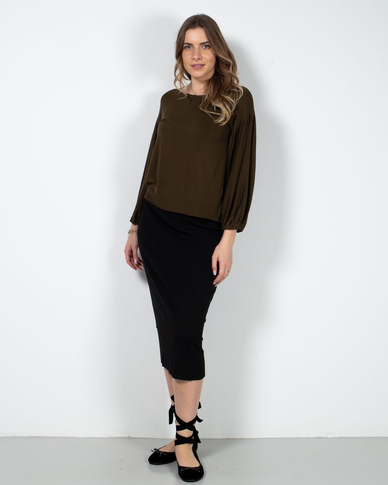 Bluza-tricotata-fin-cu-maneci-bufante-23DOV01030