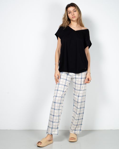 Pantaloni de pijama din bumbac cu talie elastica 23MUR12010