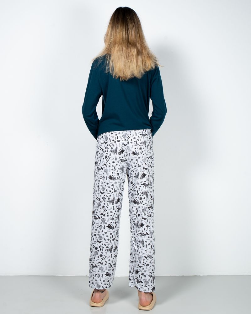 Pantaloni-de-pijama-din-bumbac-cu-imprimeu-si-talie-elastica-23MUR12012