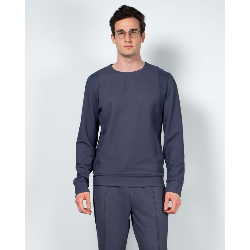 Bluza-cu-maneca-lunga-si-model-texturat-23KOS02006