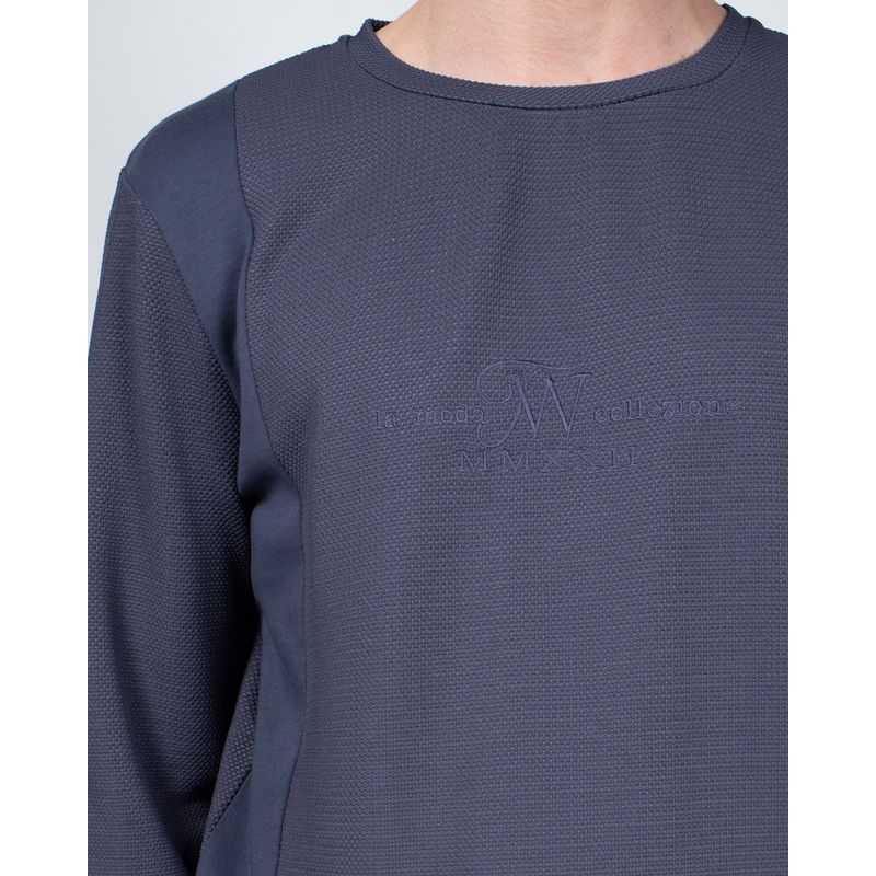 Bluza-cu-maneca-lunga-si-model-texturat-23KOS02006