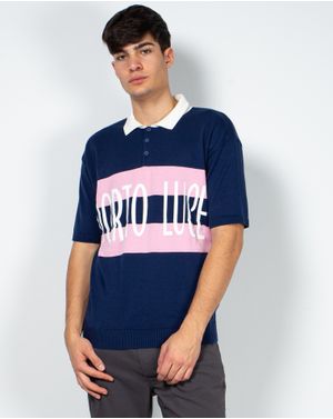 Bluza tricotata fin cu nasturi la baza gatului si maneca scurta 23KOS35007