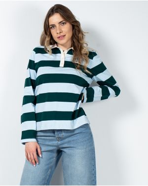 Bluza din bumbac cu maneca lunga si nasturi la baza gatului N201101001