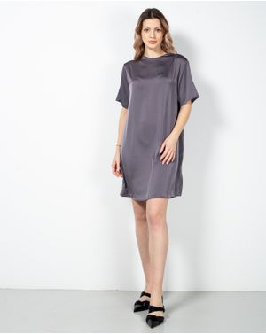 Rochie uni cu maneca scurta 23LGD01017