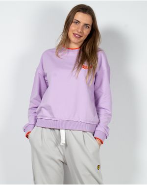 Bluza din bumbac cu mansete elastice 23KOS82003