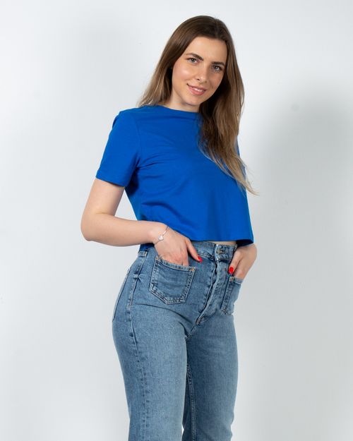 Tricou crop din bumbac 23MUR07020