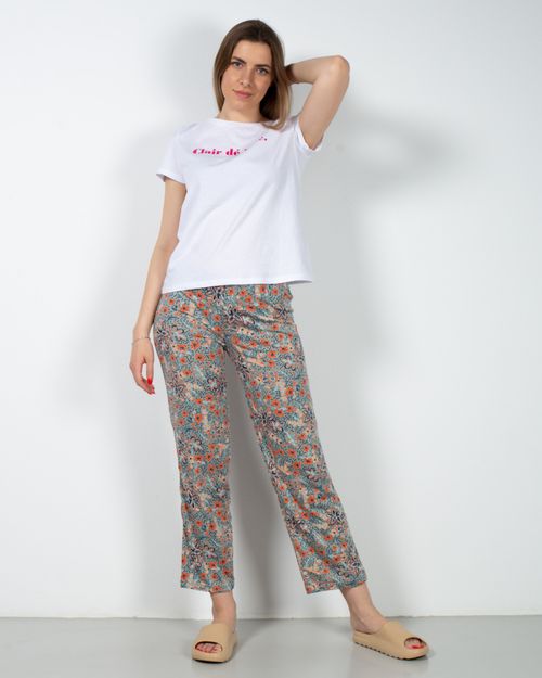 Pantaloni de pijama din bumbac cu imprimeu 23MUR13001