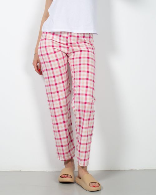 Pantaloni de pijama din bumbac cu imprimeu 23MUR13009