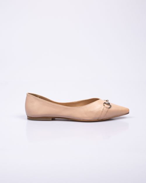 Pantofi din piele naturala cu talpa joasa si varf ascutit N230210002