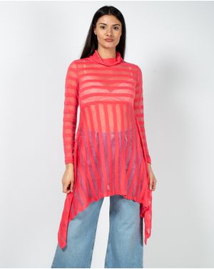 Bluza asimetrica cu maneca lunga si guler rulat 23TRI01001