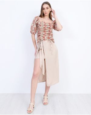 Bluza DOCA din bumbac cu maneca scurta si fermoar la spate  39234001