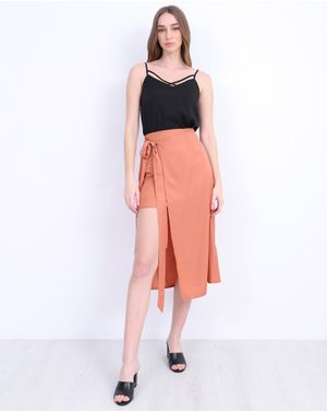 Fusta midi DOCA asimetrica cu fermoar la spate 39325001