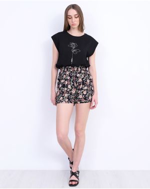Pantaloni scurti DOCA cu buzunare si imprimeu floral 39330001