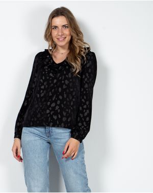Bluza eleganta cu maneca lunga si imprimeu 23DOV04035