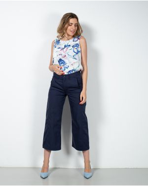 Pantaloni drepti cu fermoar metalic 23KOS32004