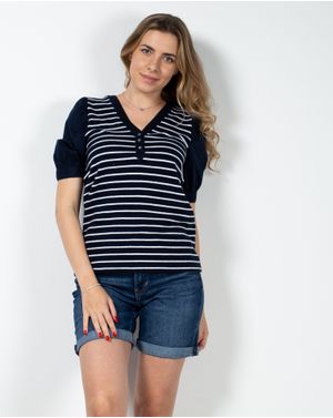 Bluza din bumbac cu dungi N230342004