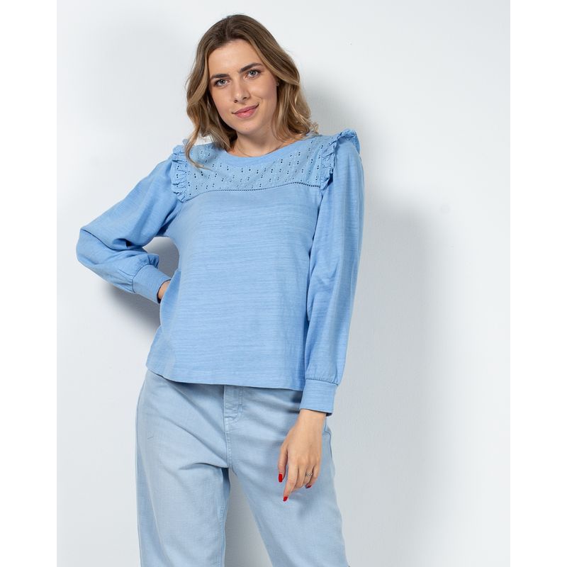 Bluza-uni-din-bumbac-cu-model-perforat-N230342021