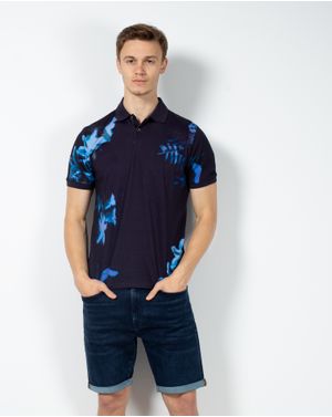 Tricou din bumbac cu nasturi la baza gatului 23KOS97013