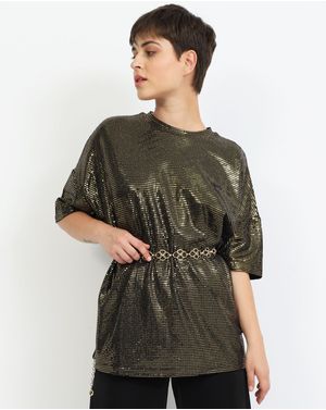 Bluza DOCA cu paiete si maneca scurta 38994001