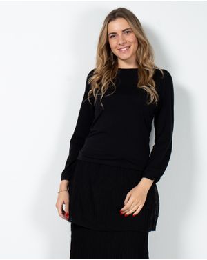 Bluza uni din bumbac cu maneca lunga N230260015