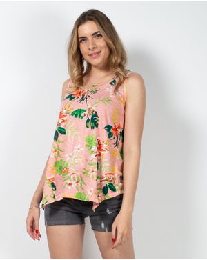 Top asimetric cu imprimeu floral N200601019