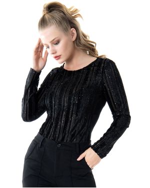 Body DOCA cu maneca lunga si sclipici 38627001