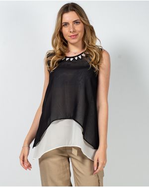 Bluza asimetrica fara maneci N230530002