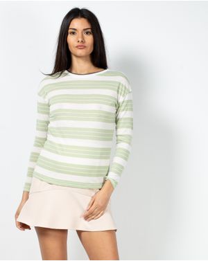 Bluza din bumbac cu maneca lunga si dungi N230514011