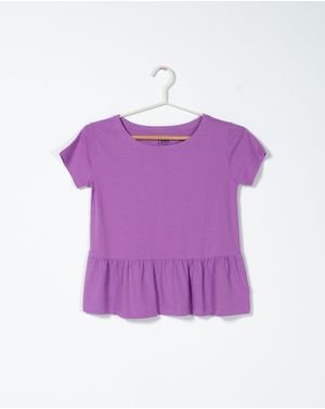 Tricou din bumbac cu volane pentru fete N200608001