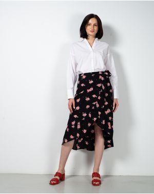 Fusta Kenvelo petrecuta cu imprimeu floral 23MON05004