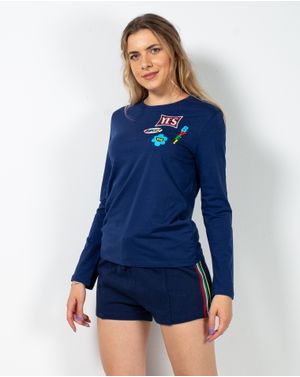 Tricou Kenvelo din bumbac cu maneca lunga 23MON17058