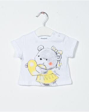 Tricou din bumbac cu imprimeu si capse pentru  bebelusi 23ALN31001