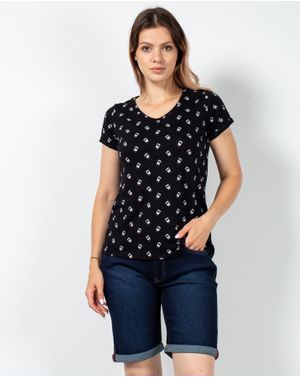 Tricou casual cu maneca scurta si guler rotund 23OFF06005