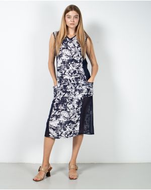 Rochie subtire cu imprimeu si buzunare atasate N230724003