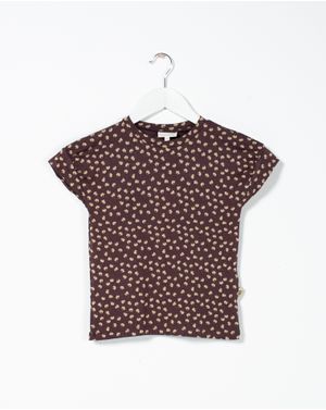 Bluza cu maneca scurta si imprimeu pentru fete 23ITT63012