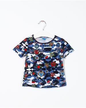Tricou cu maneca scurta si imprimeu pentru fete 22VAT05089