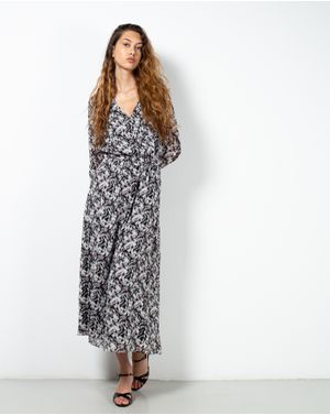 Rochie midi cu maneca lunga si fermoar la spate 23ITT76008