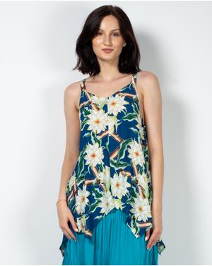 Bluza fara maneci cu imprimeu floral 22AVI21024
