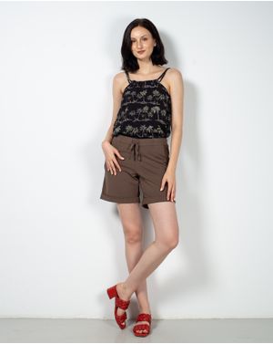 Pantaloni scurti din bumbac cu buzunare N230803015