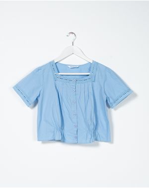 Bluza din bumbac cu nasturi pentru fete N230818001