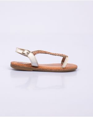 Sandale din piele naturala cu barete impletite pentru fete N230603009