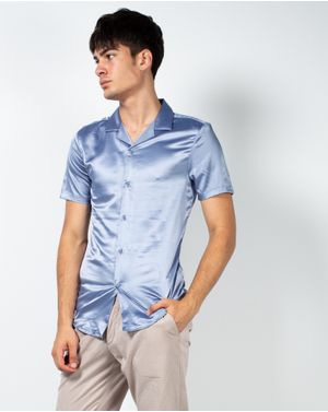 Camasa cu aspect satinat si maneca scurta 23KOSI5006