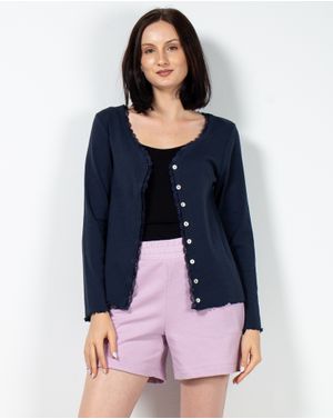 Bluza din bumbac cu maneca lunga si nasturi 23KOSF1070
