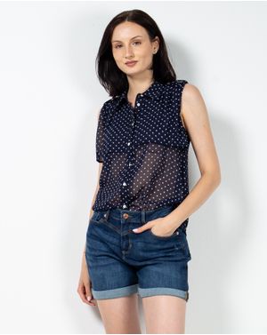 Bluza fara maneci cu buline 23KOSF2012