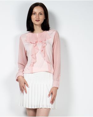 Bluza cu volane si maneca lunga 23KOSF2010