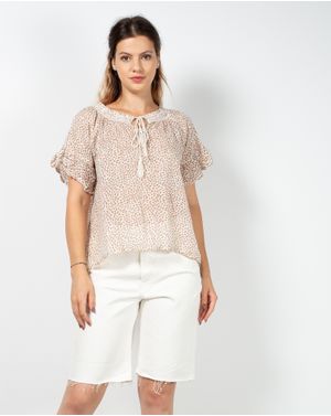 Bluza din bumbac cu maneca scurta N230637008