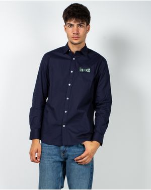 Camasa uni din bumbac cu nasturi N230750006